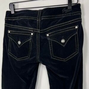 Vintage Y2K Guess Bootcut Jeans Black Stretch Denim Low Rise Dark Wash
